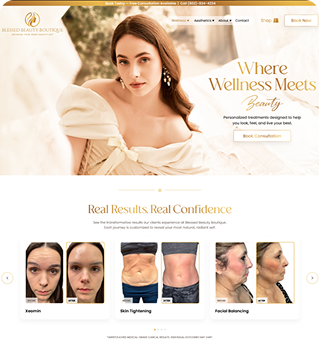The rebuilt Blessed Beauty Boutique website: modern, mobile-optimized, conversion-focused