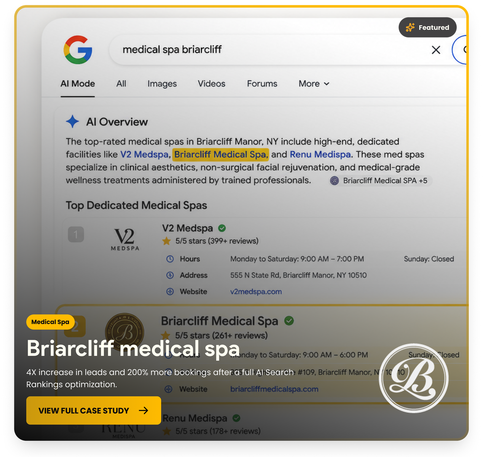 Briarcliff medical spa case study